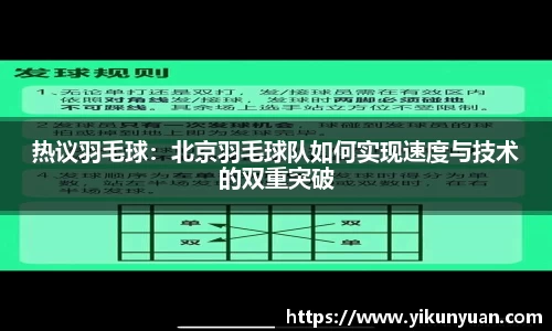 热议羽毛球：北京羽毛球队如何实现速度与技术的双重突破