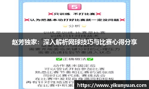 赵芳独家：深入解析网球技巧与比赛心得分享